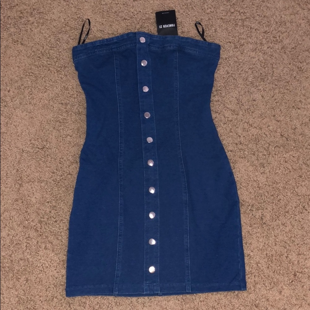 blue denim dress